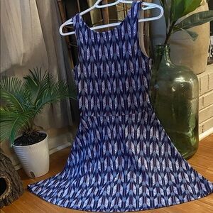 H&M divided size 4 Blue Patterned Sleeveless Dress